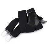 Diademita Hosenträger Hosenträger für Herren Breit 3.5 cm mit sehr starken 4 Metall Clip. (Set) schwarz