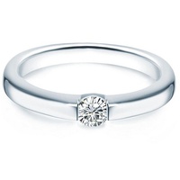 Tresor 1934 Damen-Ring/Verlobungsring/Spannring Sterling Silber rhodiniert Zirkonia (synth.), 28385812-54 silberfarben-kristallweiß + kristallweiß