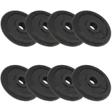 vidaXL Hantel-Set Hantelscheiben 8x2,5 kg Gusseisen schwarz
