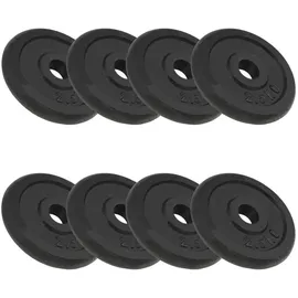 vidaXL Hantel-Set Hantelscheiben 8x2,5 kg Gusseisen schwarz