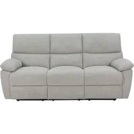Home Affaire 3-Sitzer HOME AFFAIRE "LANNOY, manuelle o. elelektrische Relaxfunktion in 2 Sitzen, USB A/C", grau (hellgrau), B:201cm H:96cm T:94cm, Sofas, Liegefunktion (105-150), Reclinersofa, Webstoff, Federkern, Topseller