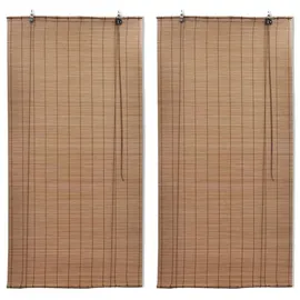 vidaXL Bambusrollos 2 Stk. Braun 120x220 cm
