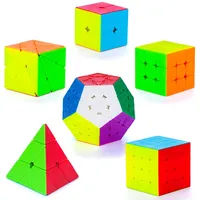Coolzon Zauberwürfel Set, 6 Stück Speed Cube Set 2x2x2 3x3x3 4x4x4 Pyraminx Megaminx Skewb Smoothly Aufkleberlos Magic Cubes Puzzle Cube Spielzeug für Kinder Erwachsene Anfänger,Geburtstag, Festival