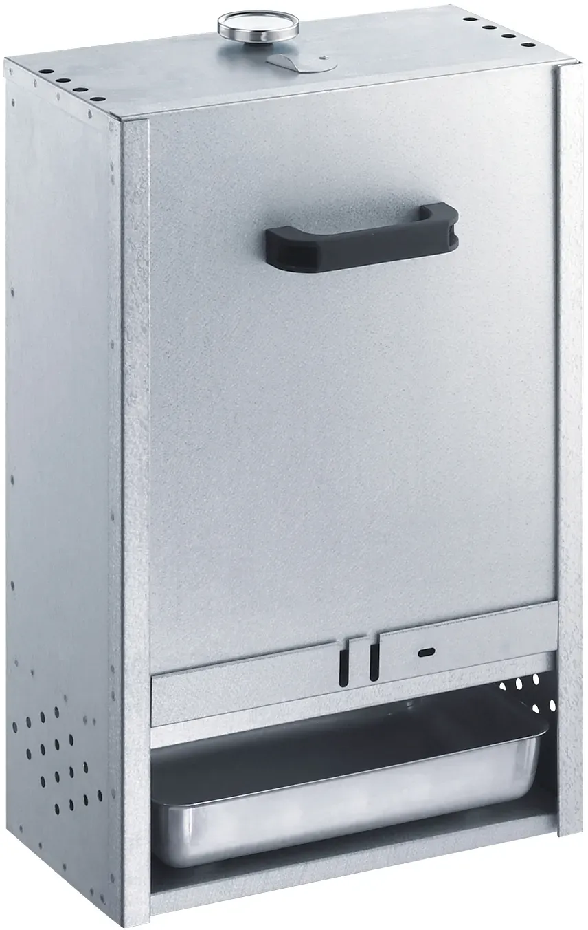 Peetz Alu-Räucherofen 410 - für ca. 9 Fische liegend oder hängend,silber,