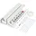 Relaxdays Kabelkanal Schreibtisch, 2er Set, Kabelmanagement, HBT: 10 x 43 x 10 cm, Zubehör zum Fixieren, weiß