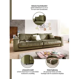 Candy Big-Sofa 3C CANDY "Enisa II", grau, B:290cm H:86cm T:127cm, 85% Polyester, 15% Viskose, Sofas, Big-Sofa, incl. 1 Flatterkissen, Wahlweise mit Flecken-Schutz-Bezug Easy care