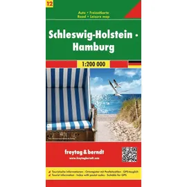 kompass freytag und berndt Deutschland 12 Schleswig-Holstein, Hamburg 1 : 200 000