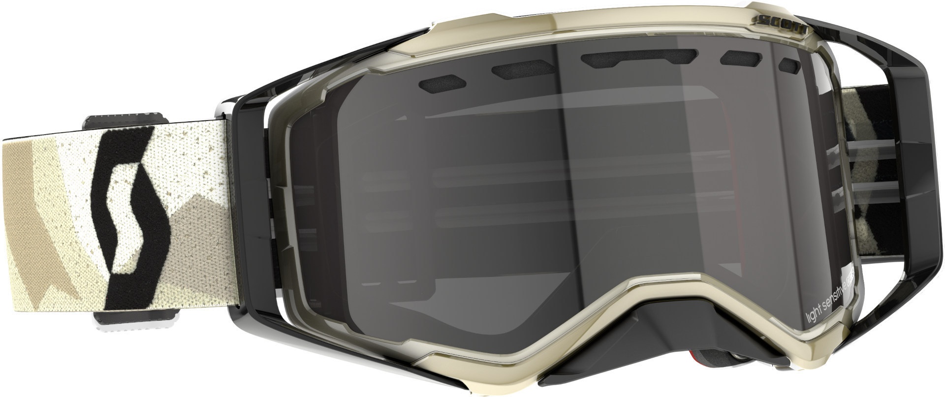 Scott Prospect Enduro Light Sensitive Motocross Brille, schwarz-beige