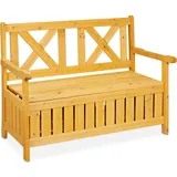 Relaxdays Gartenbank 10038653_0 hellbraun Holz 115,0 cm