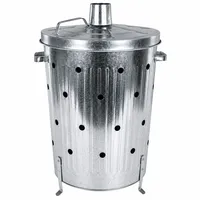 Feuertonne 75 Liter zink Feuer Feuerschale Verbrennung Garten Verbrennungsgefäß