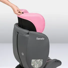 lionelo Bastiaan i-Size Kindersitz ab Geburt 0-36 kg Isofix Top Tether 360 Grad drehbar Rückwärts Vorwärts Seitenschutz 5-Punkt-Sicherheitsgurte Dri-Seat (Rosa)