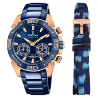Festina Chrono Bike Connected 45 mm blau/rose