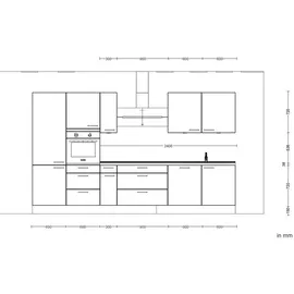 Nobilia Küchenzeile Touch II 360 cm schwarz