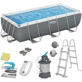BESTWAY Gartenpool Schwimmbecken Schwimmbad Frame Pumpe Set 404 x 201 x 100 cm