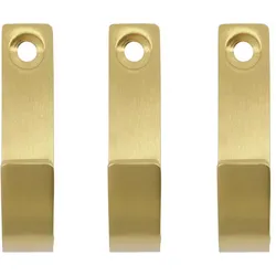 Meraki - Thapsus Haken, mattes Messing-Finish (3er-Set)