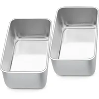 Luxuskollektion Edelstahl Kastenform 2er Set Brotbackform 23x12x6cm