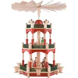 Erzgebirgische Volkskunst Richard Glässer GmbH Weihnachtspyramide 3-stöckige Pyramide Christi Geburt (39cm) von Richard Glässer