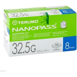 Nanopass 32,5 Pen Kanüle 32,5 G 0,22x8 mm 100 St