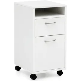 FineBuy Rollcontainer 33 x 63 x 38 cm Weiß