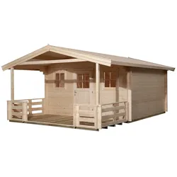 Weka Gartenhaus 110 mit Vordach+Terrasse - 50 % Rabatt auf Dacheindeckung