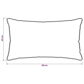 vidaXL KopfKissen 40 x 80 cm Beige