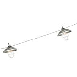 MARELIDA LED Solar Lichterkette Fabriklampe - 6 warmweiße LED - 2 Leuchtfunktionen - L: 2,5m - für Außen