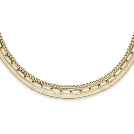 s.Oliver "Fine Layers", gelbgoldfarben, Fußketten, Damen, Edelstahl