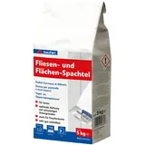 Baufan Fliesen- und Flächen-Spachtel Weiß Für Wände, Innenbereich, 5kg I Spachtelmasse mit optimaler Haftung, auch auf schwierigen Untergründen I innen I Sehr gut schleifbar