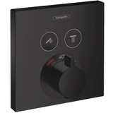 HANSGROHE ShowerSelect Thermostat Unterputz für 2 Verbraucher, mattschwarz
