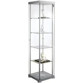Kerkmann Glasvitrine Expoline 42,5 x 42,5 x 180 cm Silber