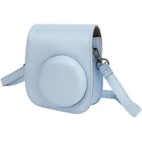 SUNGOOYUE Langlebige -Instantkamera-Schutzbeutel für 12, Kratzfeste PU-Hülle für und Erwachsene mit Album (Blue)