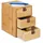Relaxdays Schreibtisch Organizer 3 Schubladen Braun,Hellbraun