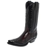 Sendra Boots Damen Herren Cowboy Stiefel 13170 Lederstiefel Schwarz Rot 44 EU - 44 EU Weit