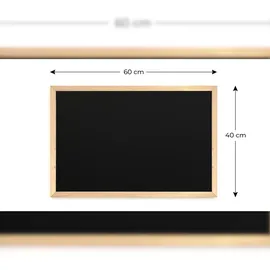 ALLboards Schwarze Kreidetafel 60×40 cm, ECO-Holzrahmen