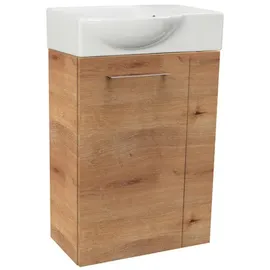 Fackelmann Waschbeckenunterschrank 44 x 60 x 24,3 cm Braun