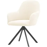 DEZYPZAM Stretch Stuhlhussen für Esszimmerstühle, Stretch-Schonbezug mit Armlehnen und hoher gebogener Rückenlehne, Esszimmer Stuhlhussen mit Gebogener Rückenlehne (Beige,4 Stücks)