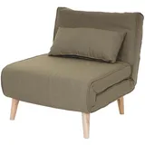 Mendler Schlafsessel HWC-D35 Stoff/Textil 0 x 0 x 0 cm Grün mit Schlaffunktion