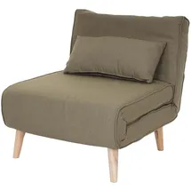 Mendler Schlafsessel HWC-D35 Stoff/Textil 0 x 0 x 0 cm Grün mit Schlaffunktion