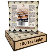 Teelichter Kerzen Set 100 Stück - Teelicht - Unbeduft - Paraffinkerzen