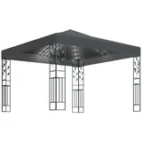 vidaXL Pavillon mit LED-Lichterkette 3 x 3 m anthrazit