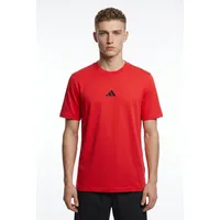 adidas ESSENTIALS SMALL LOGO SINGLE JERSEY rot L