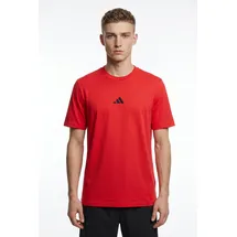 adidas ESSENTIALS SMALL LOGO SINGLE JERSEY rot L