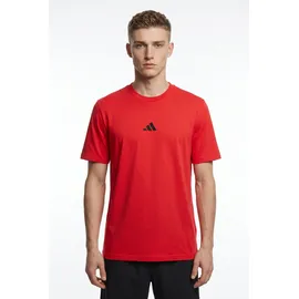 adidas ESSENTIALS SMALL LOGO SINGLE JERSEY rot L