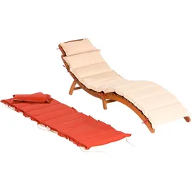 Merxx Ipanema Sonnenliege 96 x 54 x 30 cm Rot/Beige