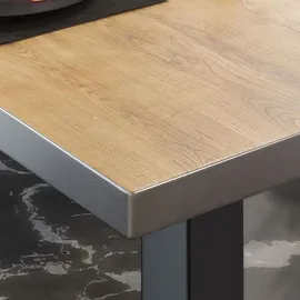 GGM Möbel Bistrotisch 80 x 80 x 75 cm Eiche/Schwarz