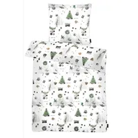 APELT Bettwäsche »Max Flanell« 2 Stk. tlg. Winterwelt, grau