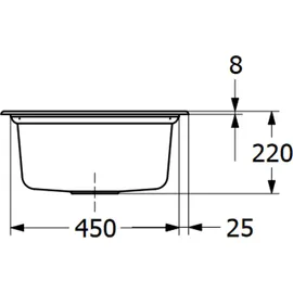 Villeroy & Boch V&B Spüle Subway Style 50 S Git., L, m Abl., Exc., st. wh. C-plus