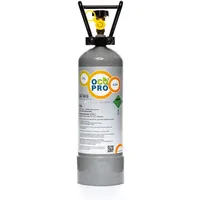OCOPRO CO2 Zylinder Kohlensäure passend für SPRUDELUX INOX 2kg / 500g, NEU Befüllt + Tragegriff TÜV-2034 E290 (2kg)