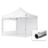 TOOLPORT Faltpavillon 3 x 3 m inkl. 2 Seitenteile Weiß