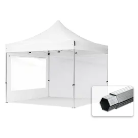 TOOLPORT Faltpavillon 3 x 3 m inkl. 2 Seitenteile Weiß